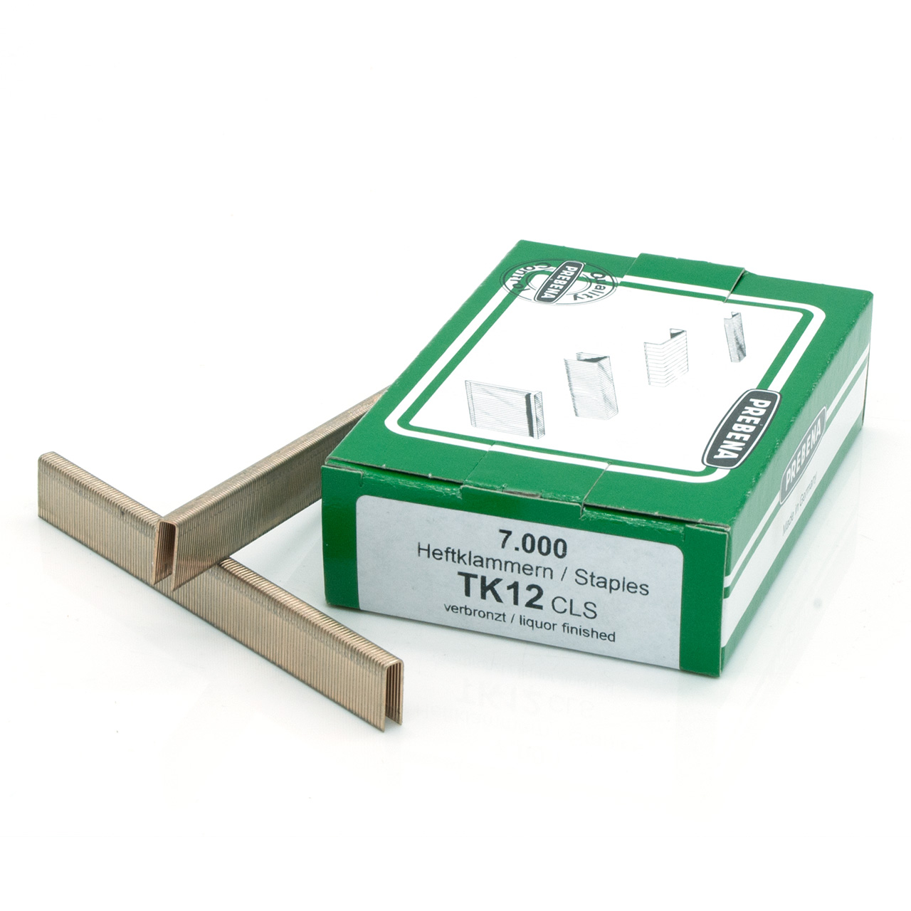 TK12CLS Heftklammern verbronzt