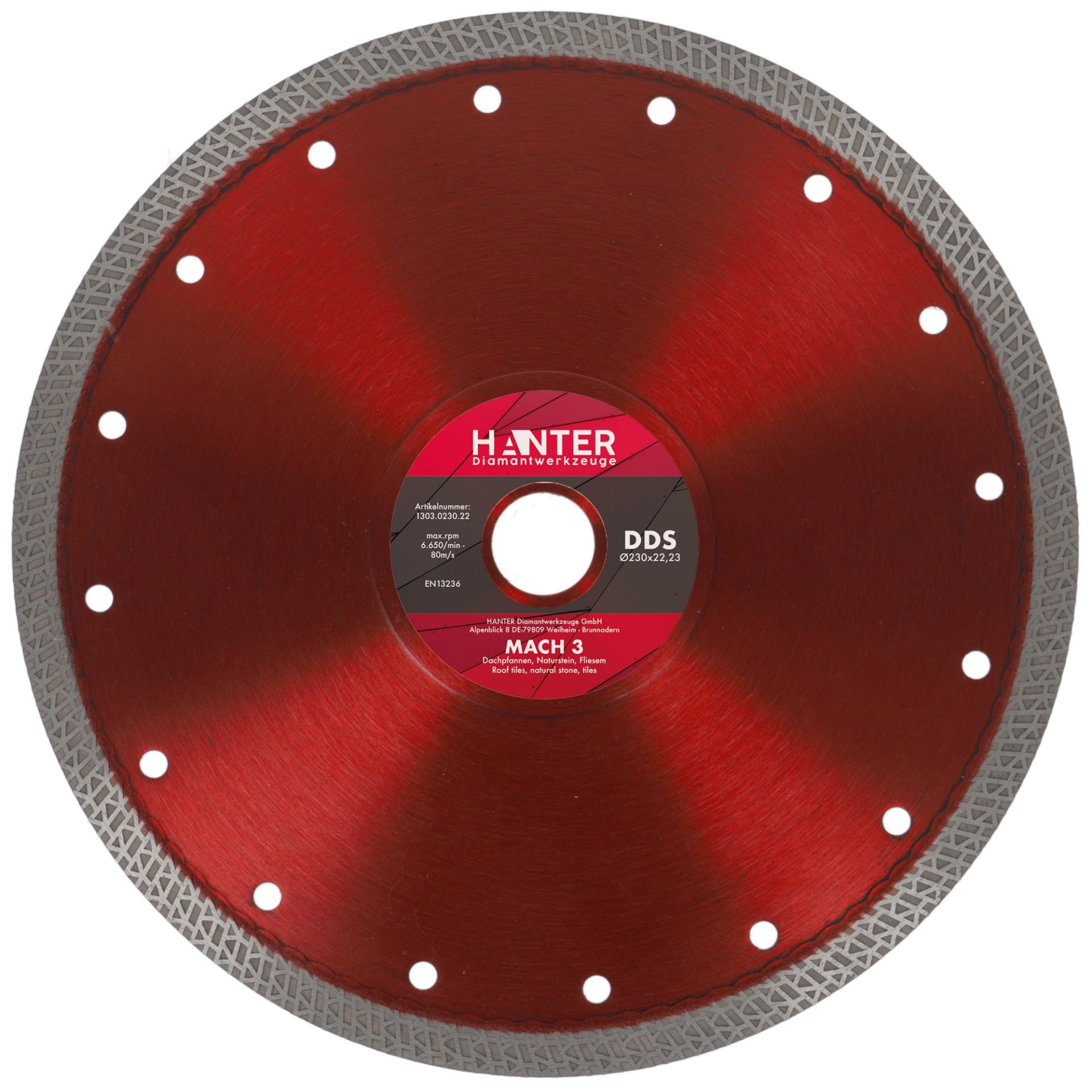 HANTER DDS-Akku MACH 3 - Premium Diamanttrennscheibe