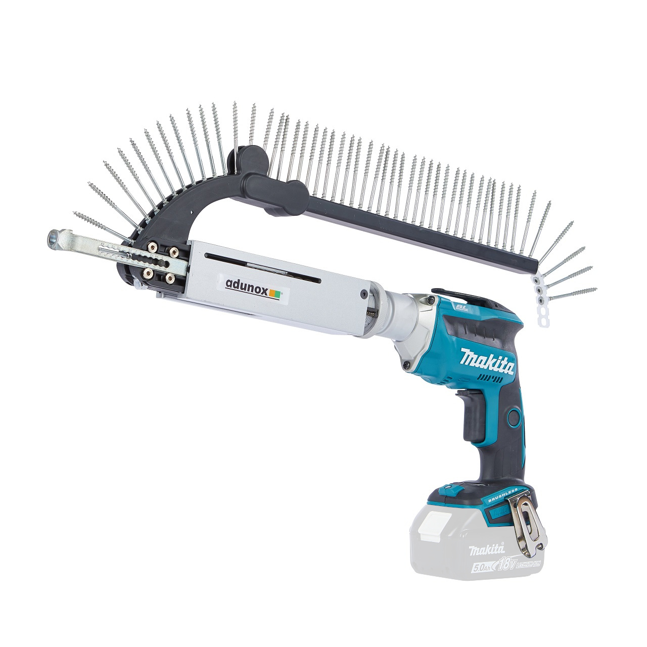 Makita - LA25-80M2 Akku Magazinschrauber  inkl. 2 Akkus 5,0 Ah und 1 Ladegerät