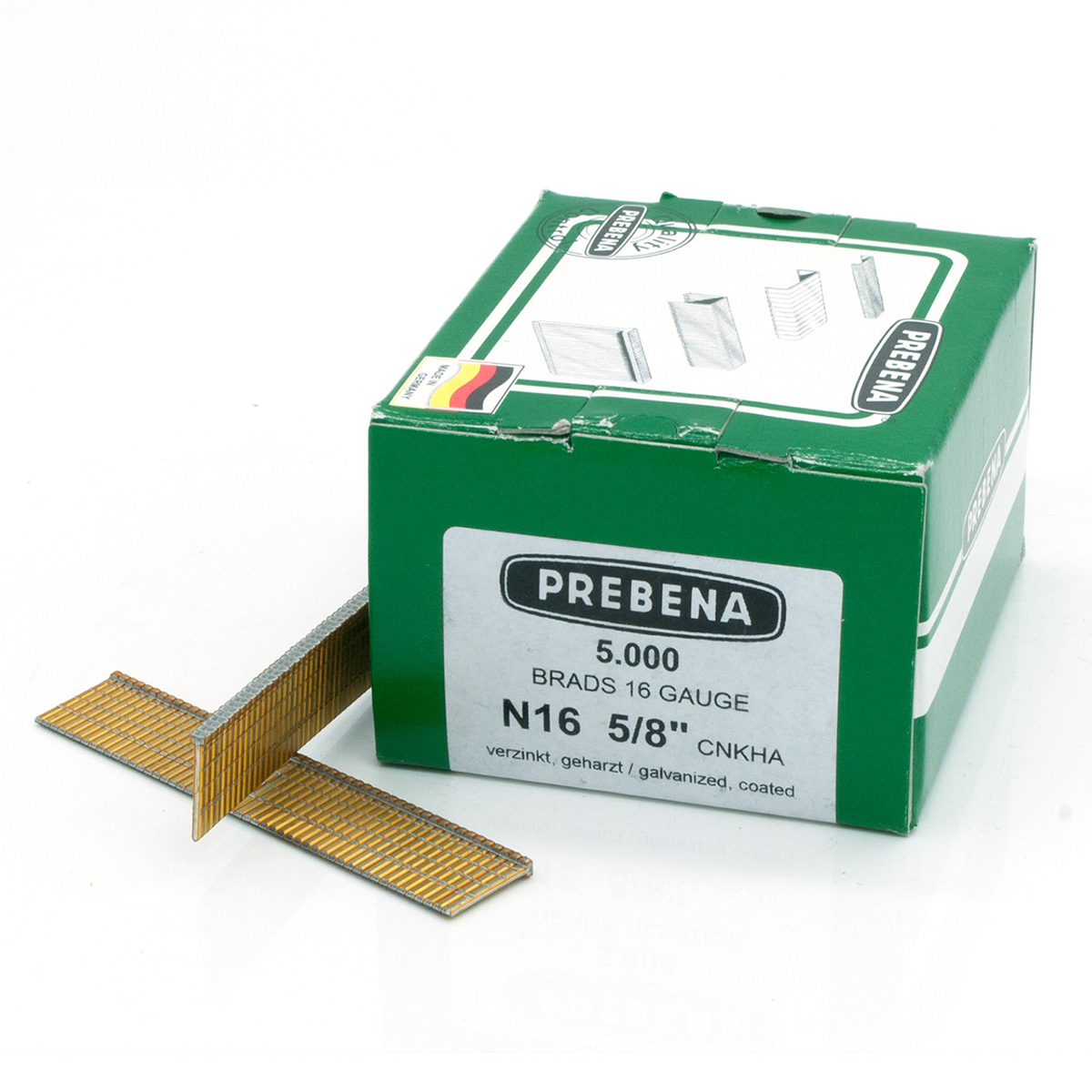 N16CNKHA Stauchkopfnägel (Brads) verzinkt geharzt