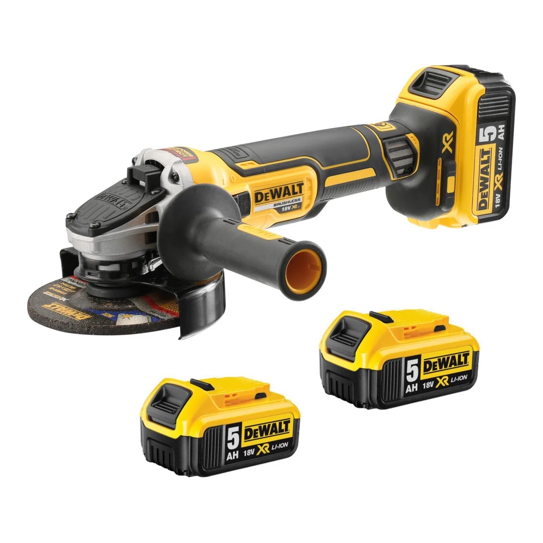 DeWalt DCG405P3-QW Akku Winkelschleifer inkl. 2 Akkus + Schnellladegerät