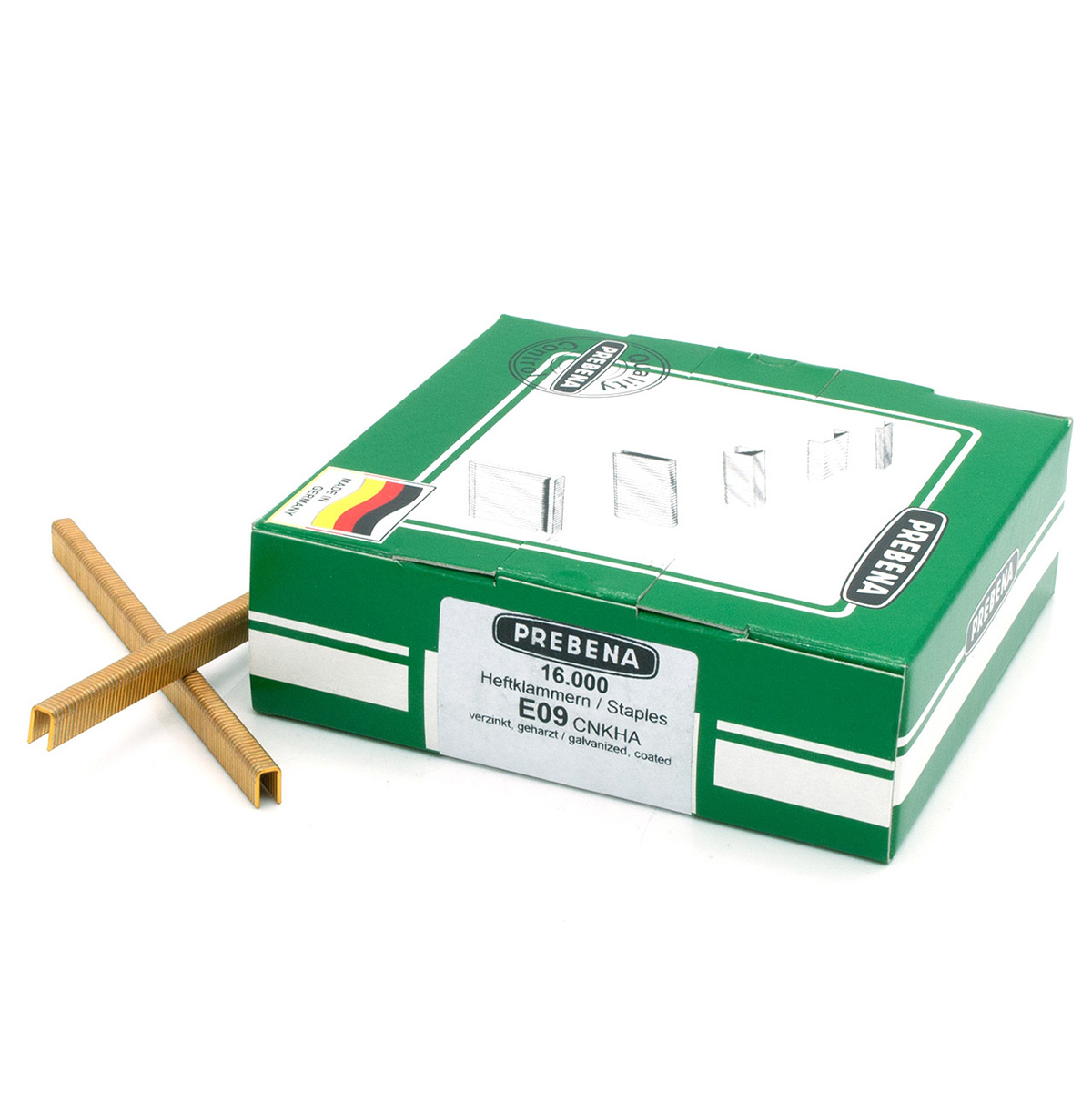 E09CNKHA Heftklammern verzinkt geharzt