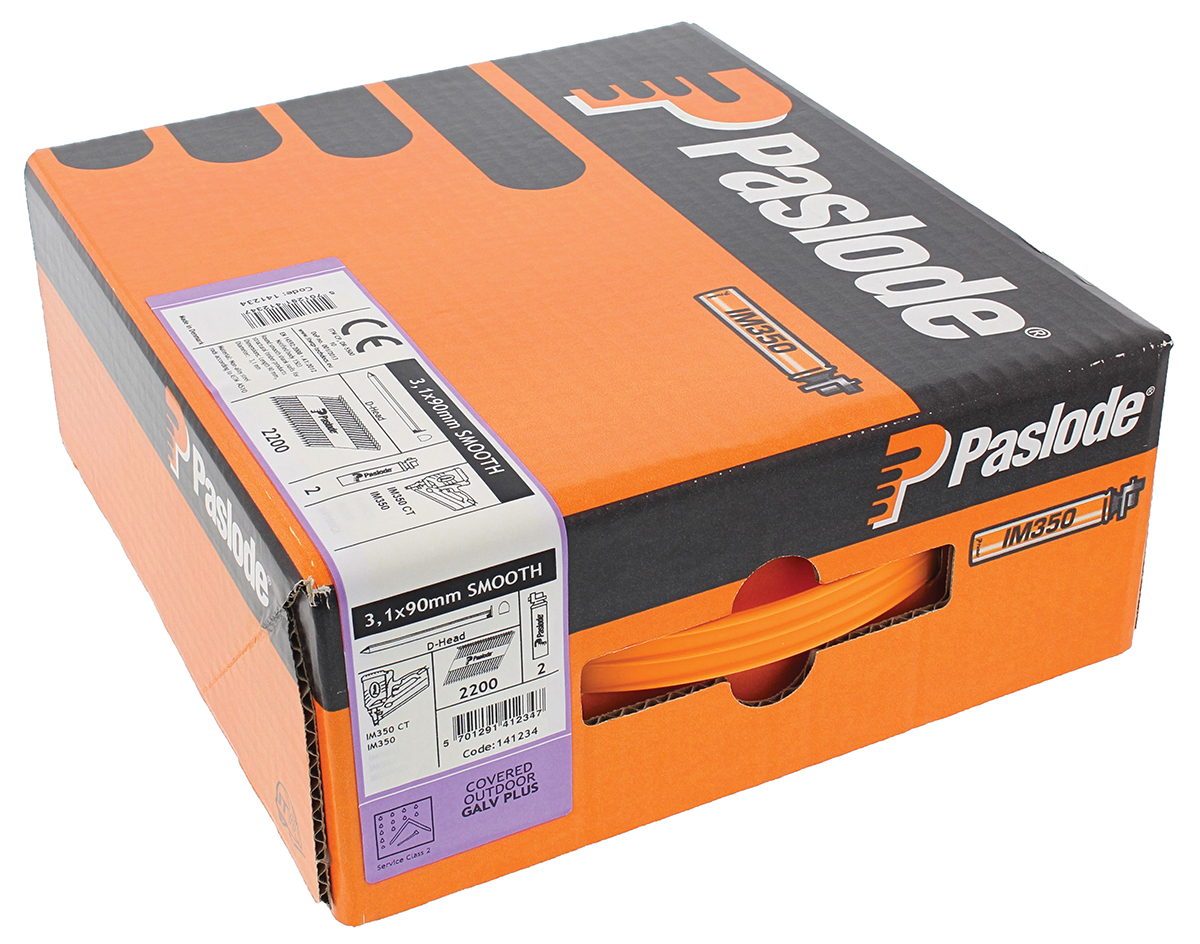 Impulse Pack 3,1x90 + 2 FC NK, Streifennägel 34 ° (Halbkopf, papiergebunden) verzinkt